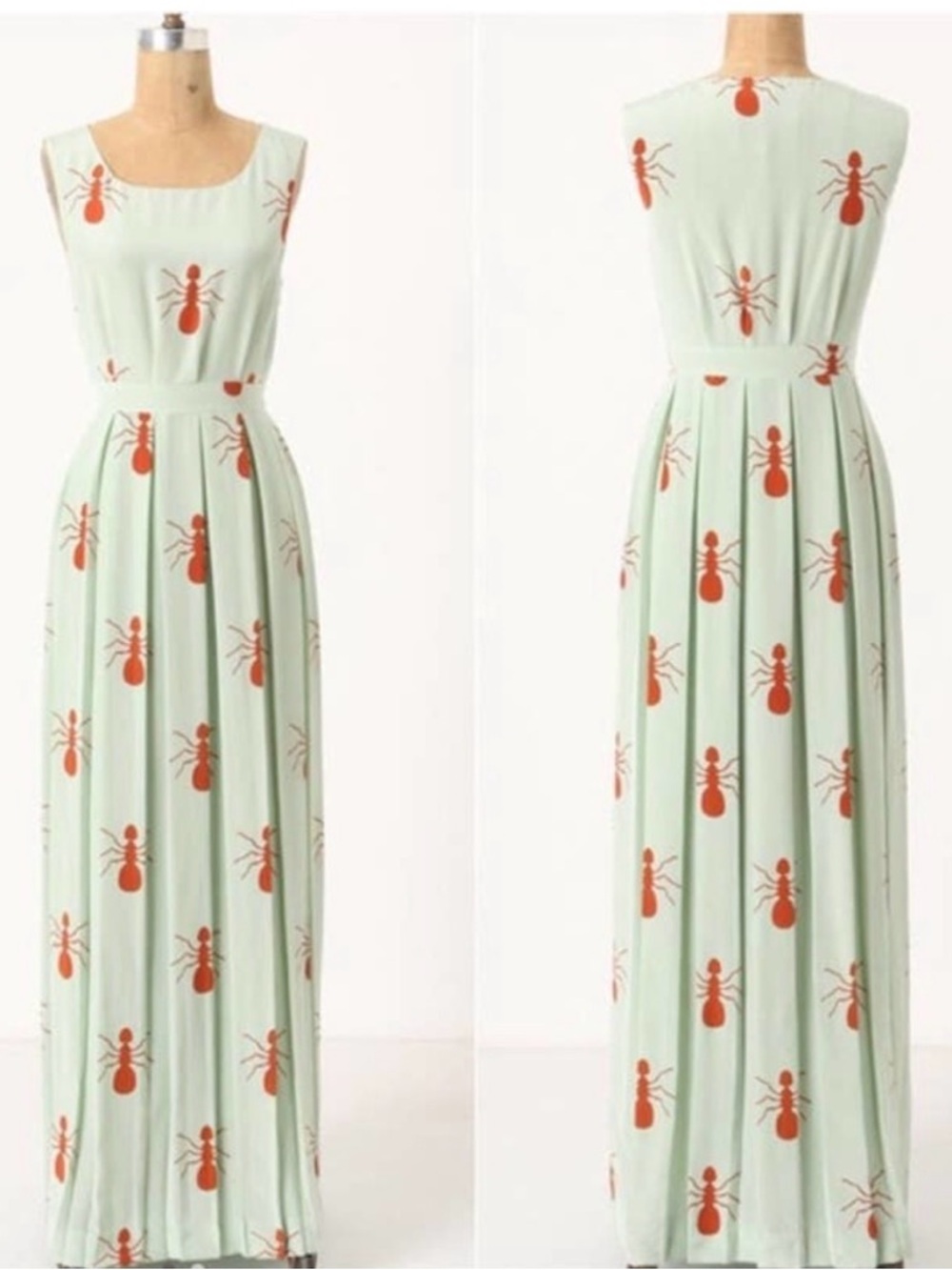CHARLOTTE BY CHARLOTTE TAYLOR Fire Ants Maxi Dress Silk Size Zero
